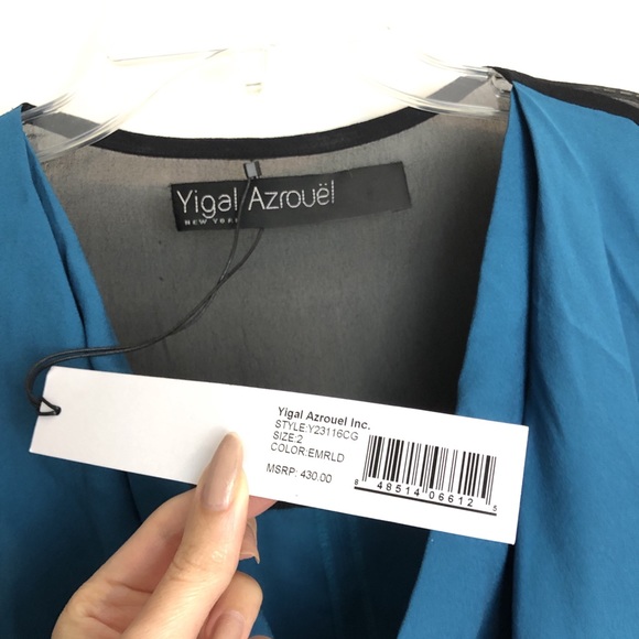 NWT Yigal Azrouel ‘Sheer Silk Back Cowl Neck Tank’ - Picture 8 of 8